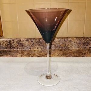 NEW (1)Lenox Tuscany Seasons Tall Martini glass Amethyst / Plum